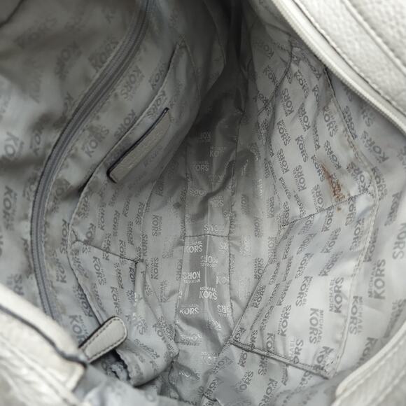 Michael Kors Gray Pebbled Leather Zipper Closure Hobo Shoulder Bag - Picture 14 of 16